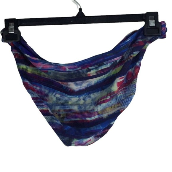 Athleta Aqualuxe Blue Print Strappy Bikini Swim Bottom Swimwear Womens Size XL - Picture 2 of 6